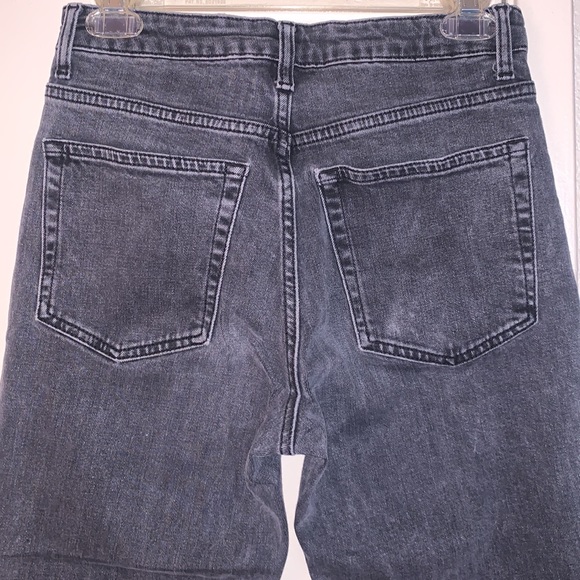 Top Shop High Waist Straight Leg Cut-Off Denim - Picture 9 of 15